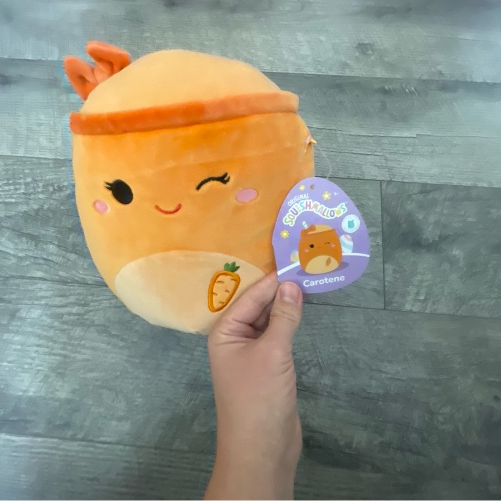 NEW 2025 Squishmallow Easter Carotene the Carrot Juice First to Market 8 iN RARE